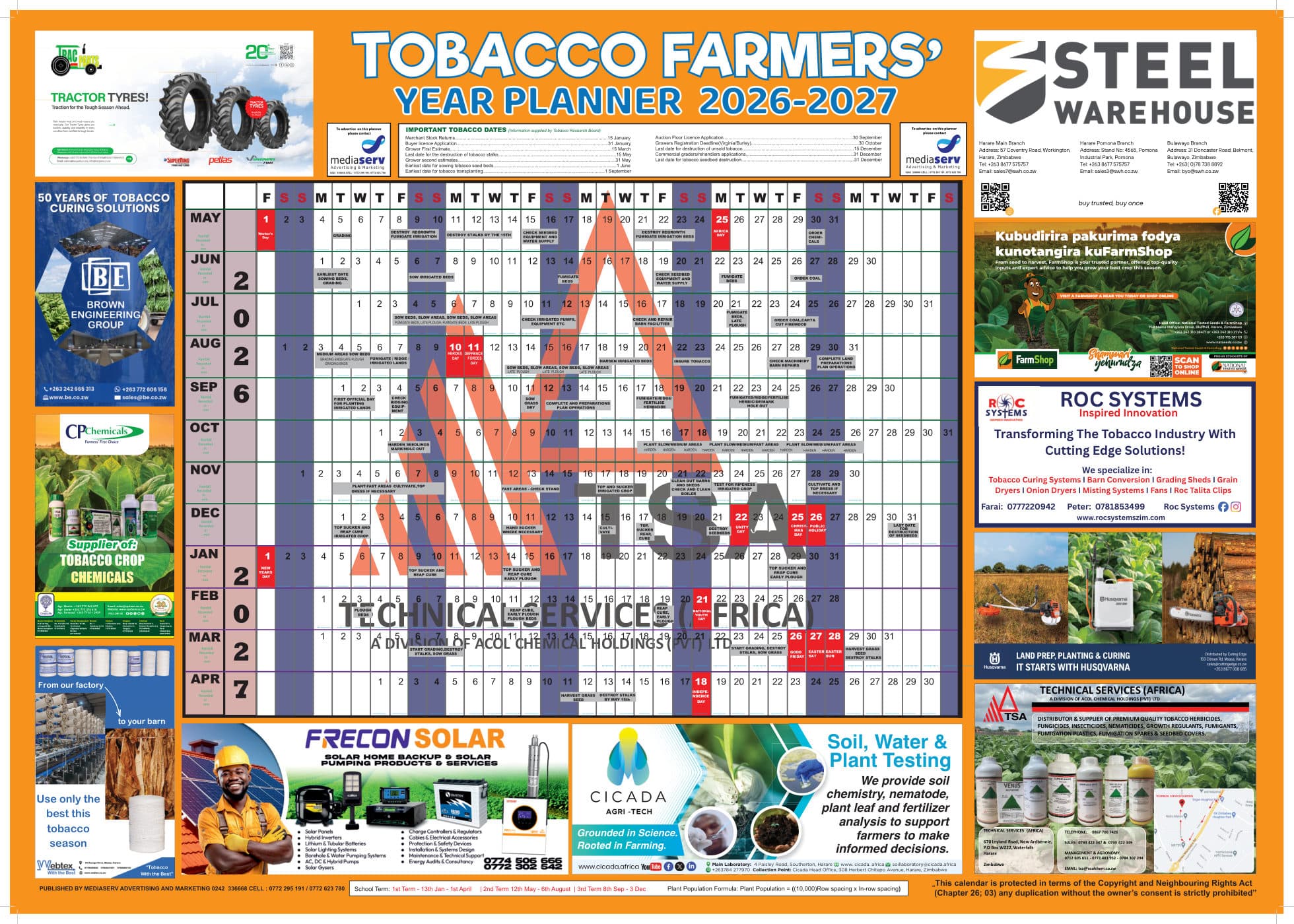 Tobacco Year Planner — TSA Edition cover