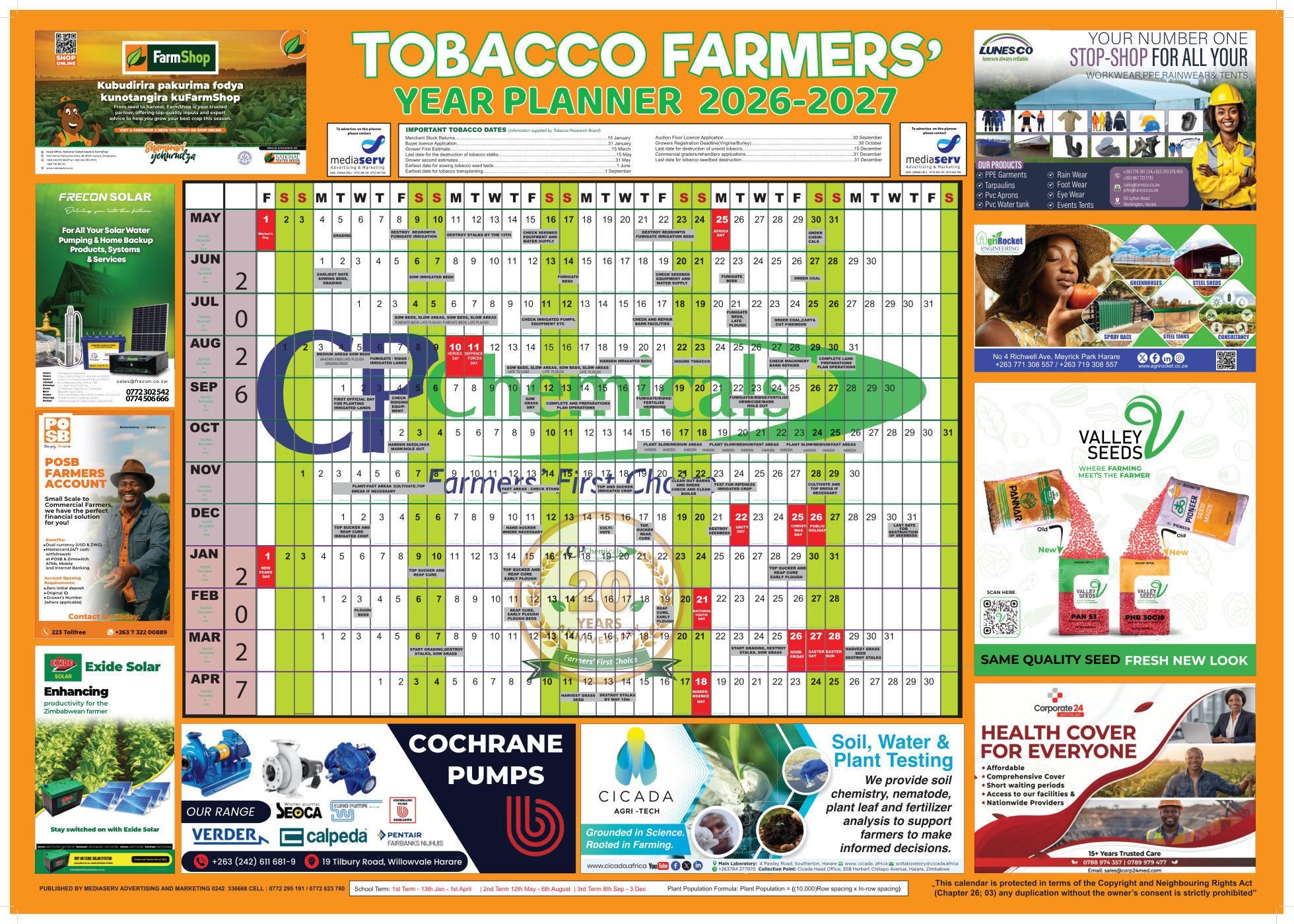 Tobacco Year Planner — CP Chemical Edition